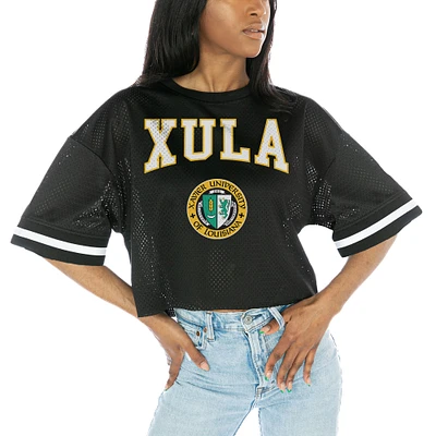 Women's Gameday Couture Black Xavier University of Louisiana Gold Rush Game Face Fashion Jersey