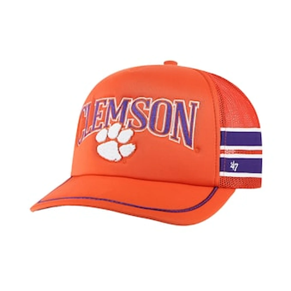 Men's '47 Orange Clemson Tigers Sideband Trucker Adjustable Hat