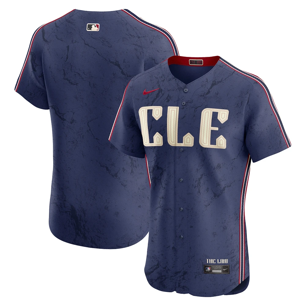 Men's Nike Navy Cleveland Guardians 2024 City Connect Elite Jersey