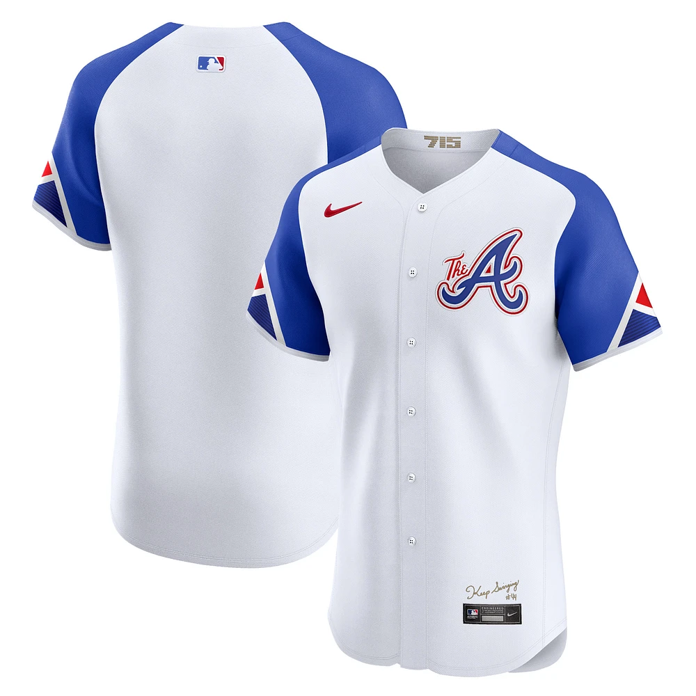 Men's Nike White Atlanta Braves City Connect Elite Jersey