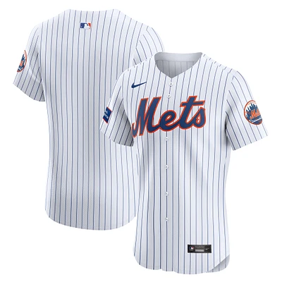 Men's Nike White New York Mets Home Elite Patch Jersey