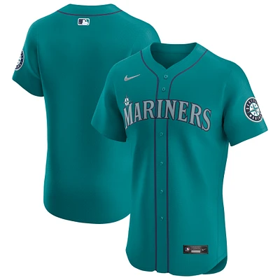 Men's Nike Teal Seattle Mariners Alternate Vapor Premier Elite Patch Jersey