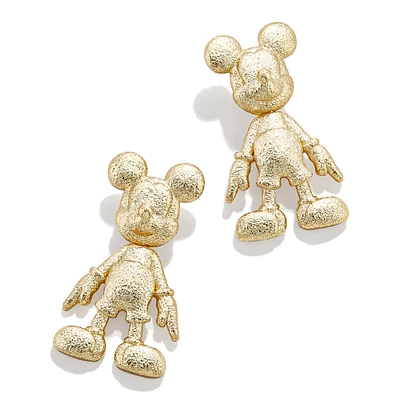 Women's BaubleBar Mickey Mouse Gold Fleck 3D Earrings
