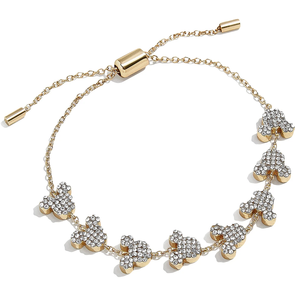 Women's BaubleBar Mickey & Friends Pavé Pull-Tie Bracelet