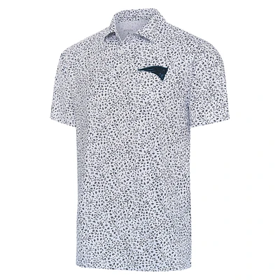 Men's Antigua White New England Patriots Motion Polo