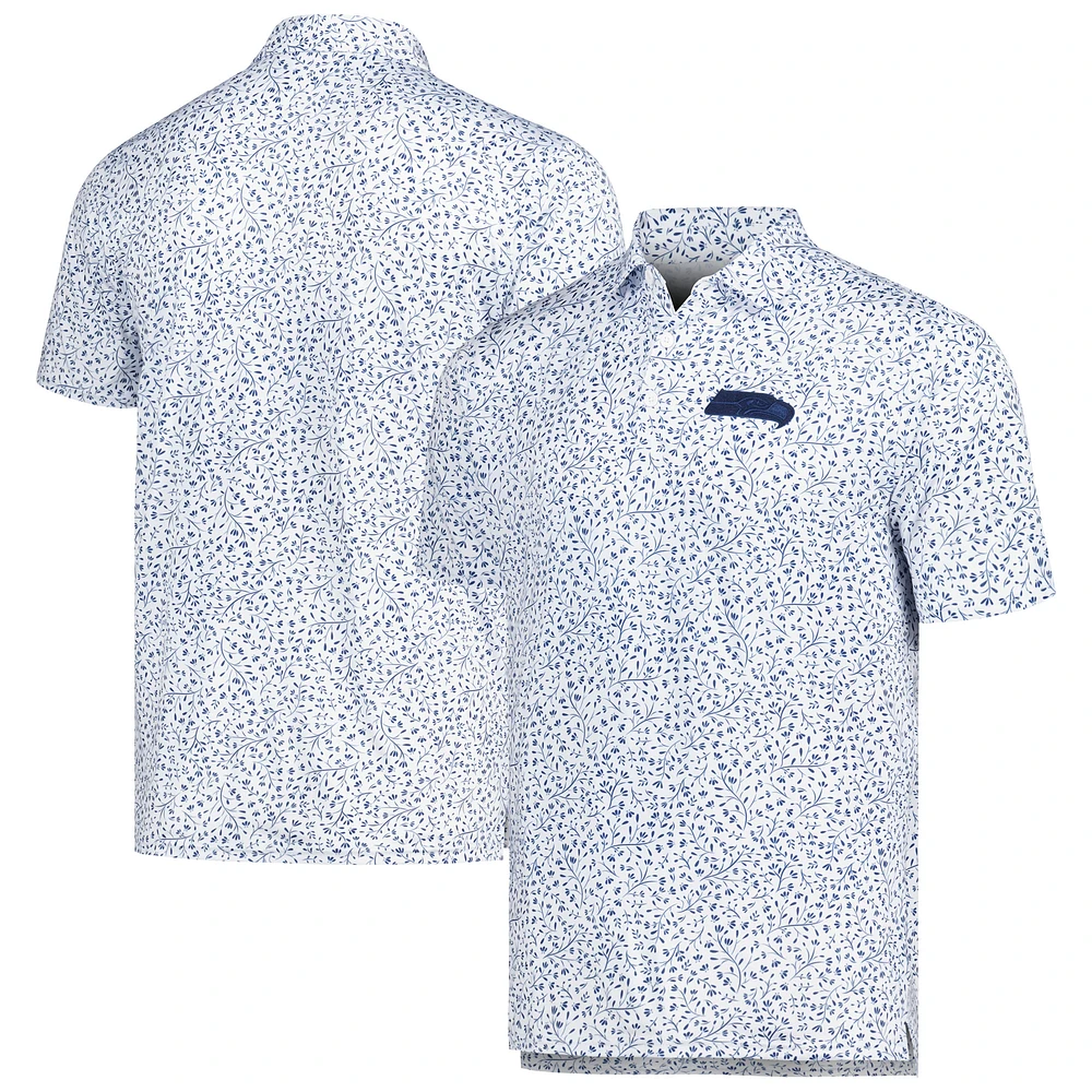 Men's Antigua White Seattle Seahawks Motion Polo