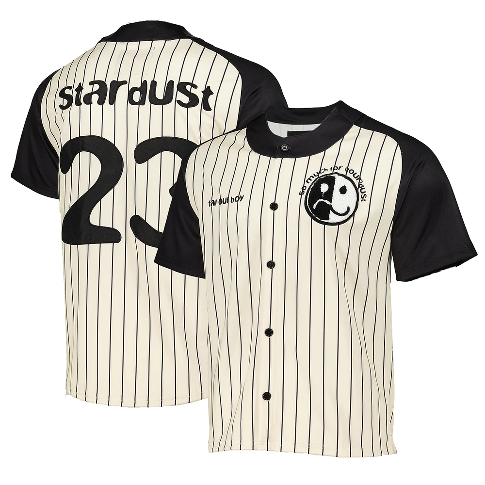 Unisex Natural Fall Out Boy So Much (for) Stardust Tour Pinstripe Baseball Jersey