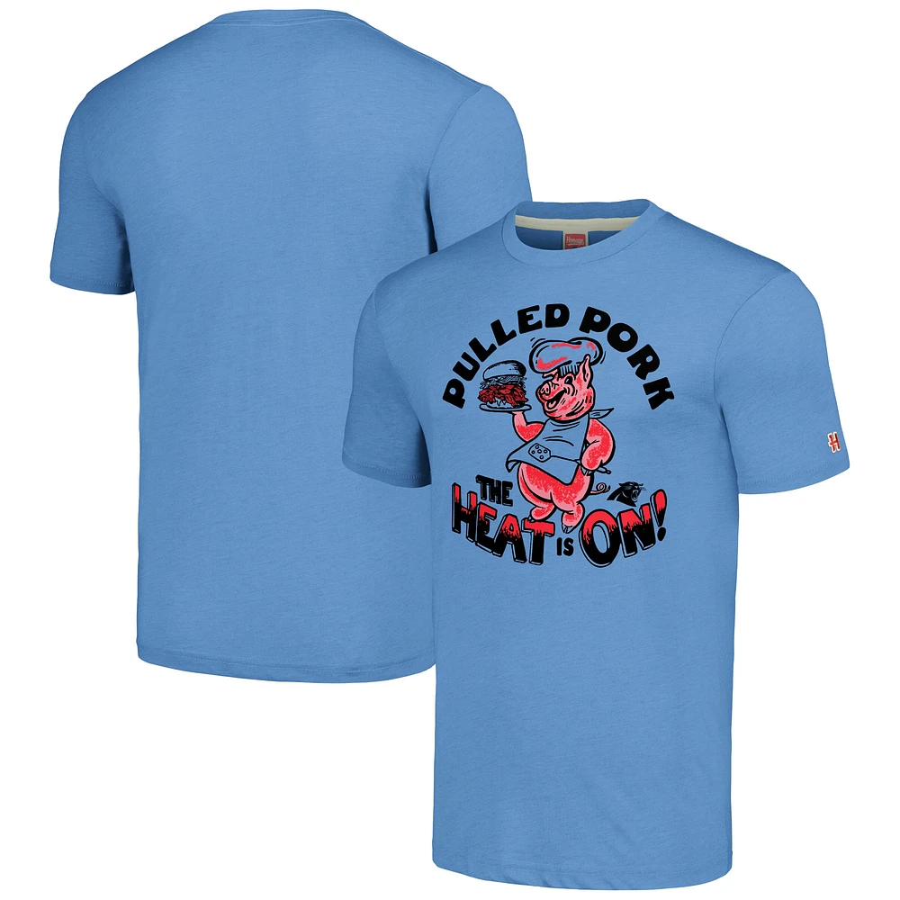 Unisex Homage Light Blue Carolina Panthers NFL x Guy Fieri’s Flavortown Tri-Blend T-Shirt