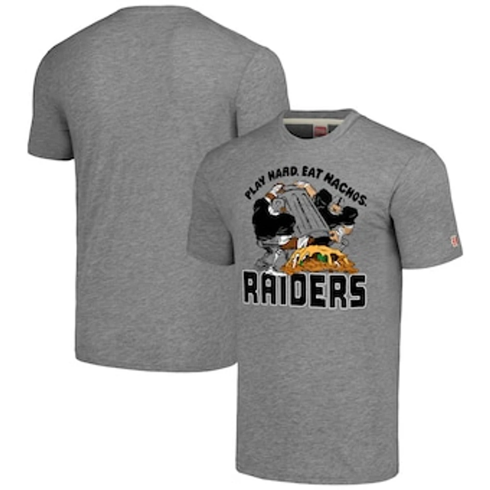 Unisex Homage Gray Las Vegas Raiders NFL x Guy Fieri’s Flavortown Tri-Blend T-Shirt