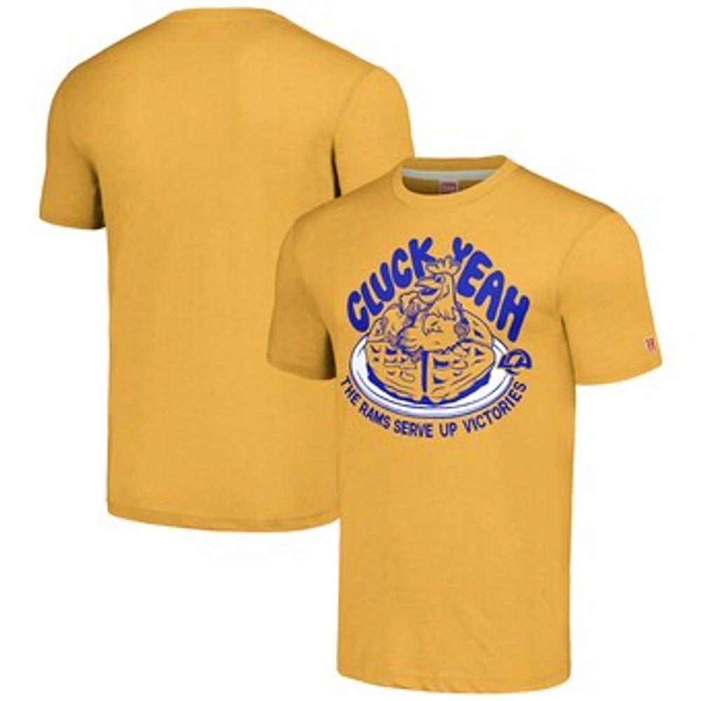 Unisex Homage Gold Los Angeles Rams NFL x Guy Fieri’s Flavortown Tri-Blend T-Shirt