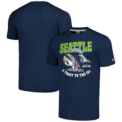 Unisex Homage Navy Seattle Seahawks NFL x Guy Fieri’s Flavortown Tri-Blend T-Shirt