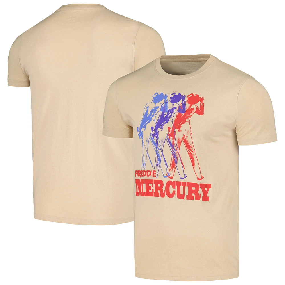 Unisex Freddie Mercury Tan Queen Multi-Color Photo T-Shirt