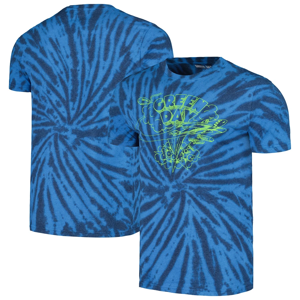 Unisex Blue Green Day Dookie Line Art Dip-Dye T-Shirt