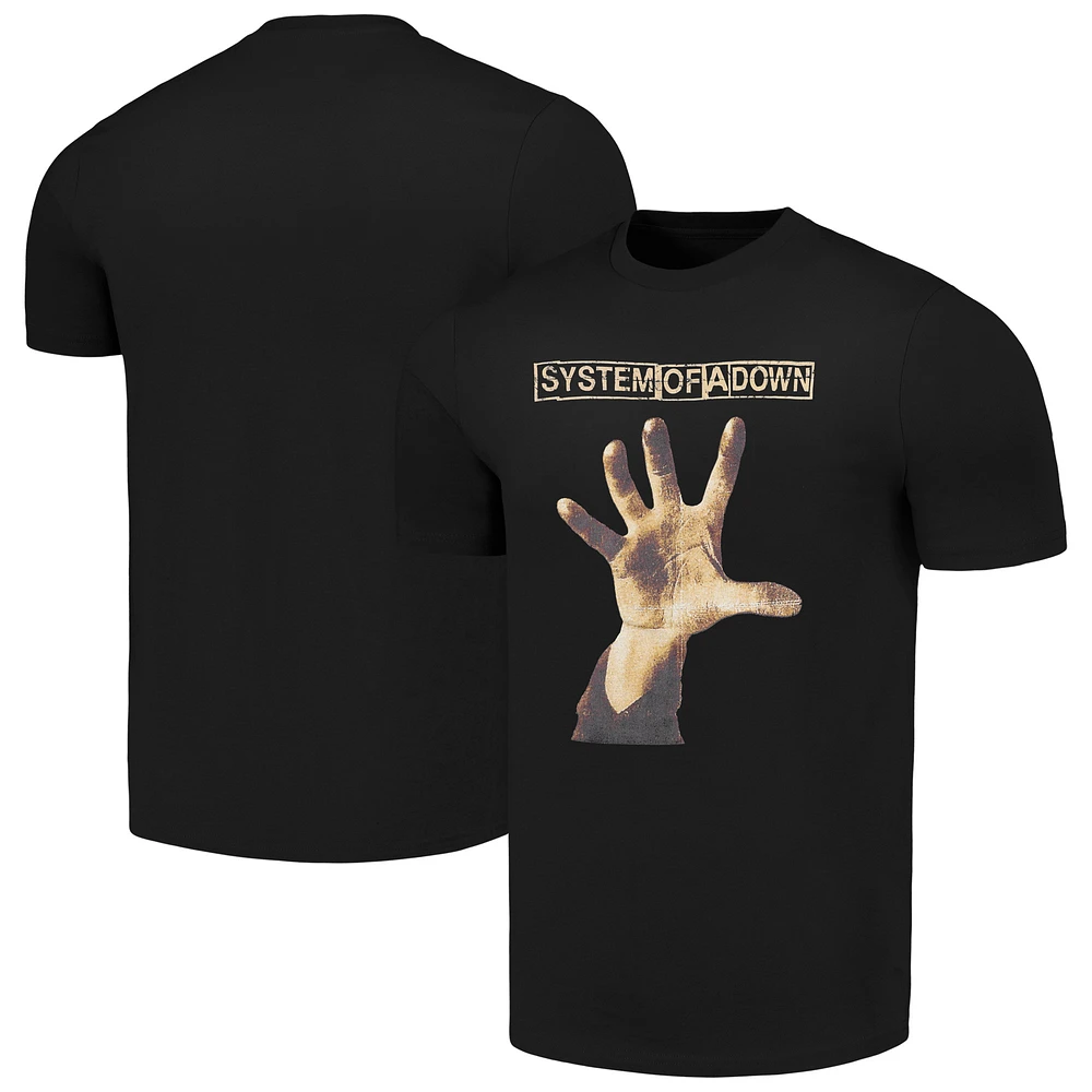 Unisex Black System of a Down Hand T-Shirt