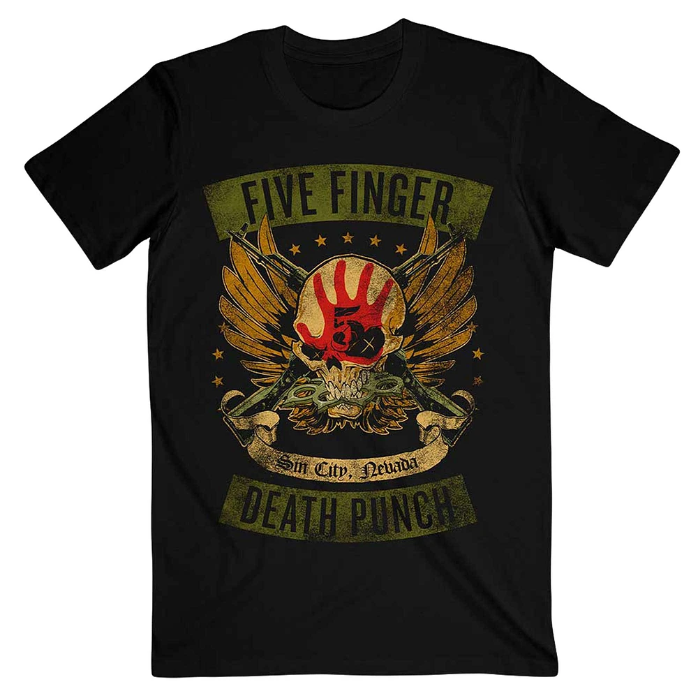 Unisex Black Five Finger Death Punch Locked & Loaded T-Shirt