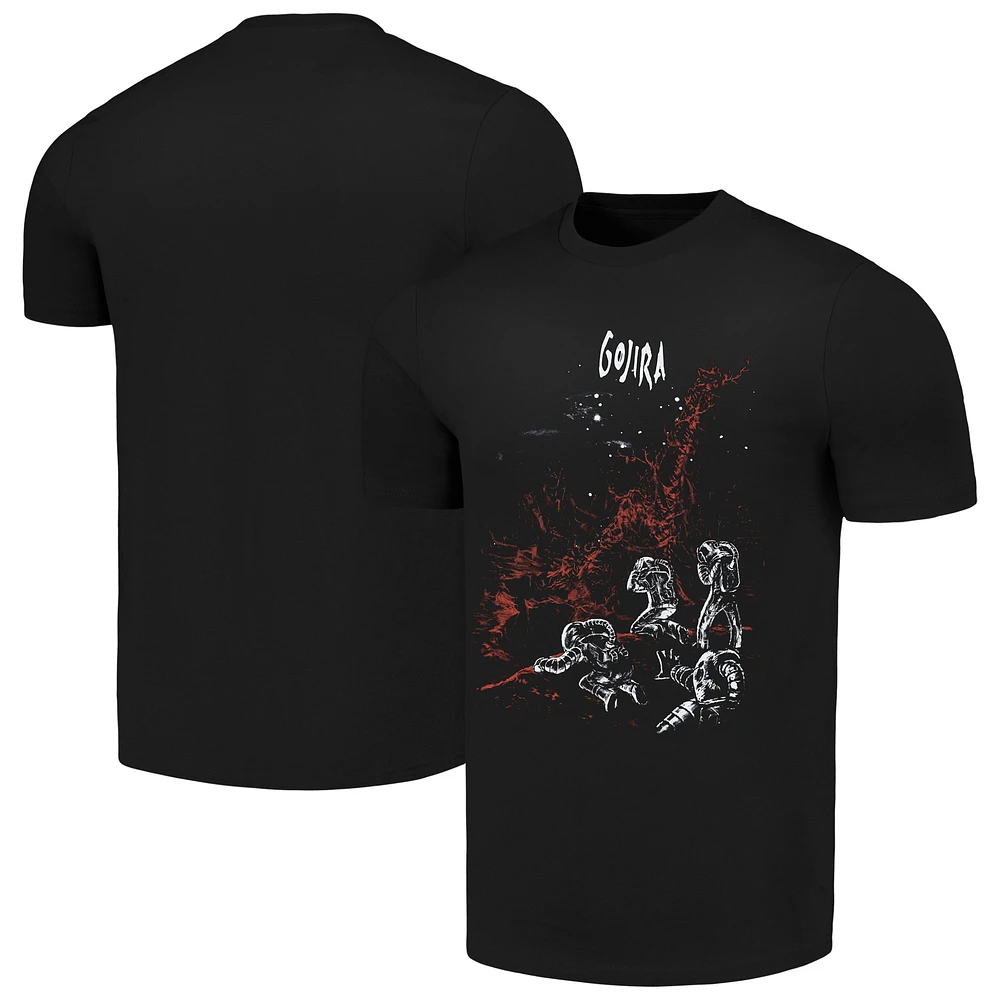Unisex Black Gojira Eiffel Falls T-Shirt