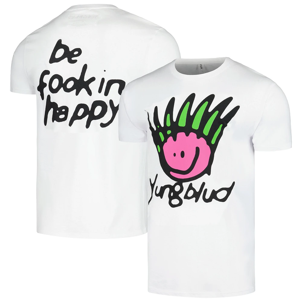 Unisex White YUNGBLUD Face T-Shirt