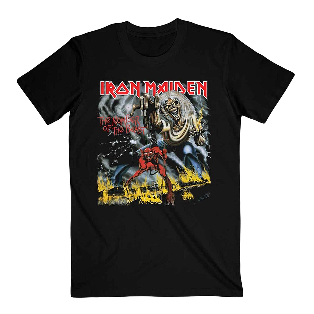 Unisex Black Iron Maiden Number Of The Beast T-Shirt