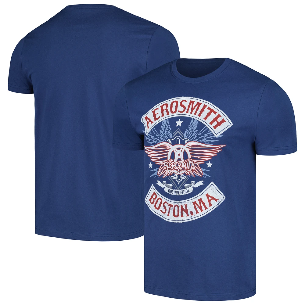Unisex Navy Aerosmith Boston Pride T-Shirt