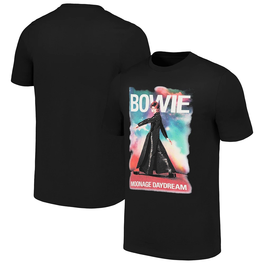 Unisex Black David Bowie Moonage 11 Fade T-Shirt