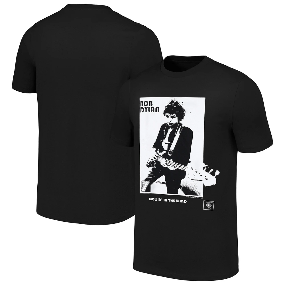 Unisex Black Bob Dylan Blowing The Wind T-Shirt