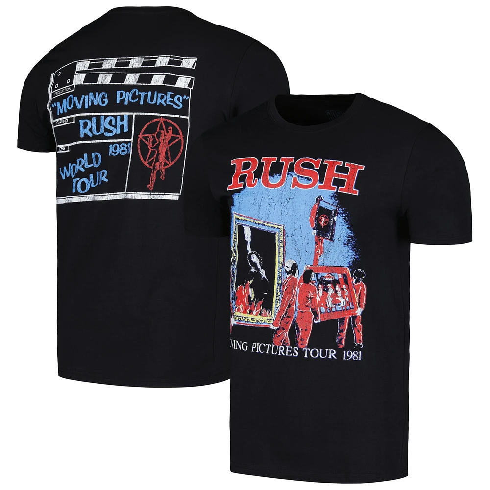 Unisex Black Rush Moving Pictures 1981 Tour T-Shirt