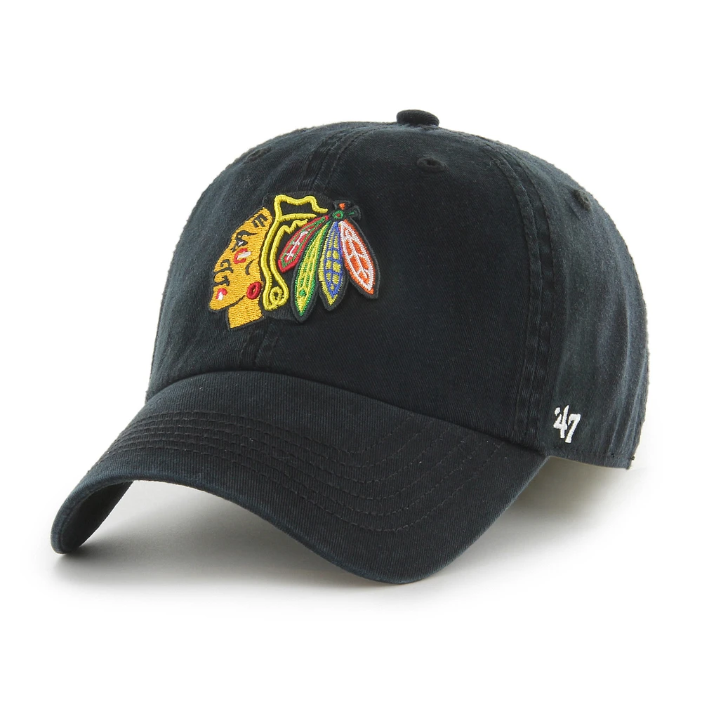 Men's '47 Black Chicago Blackhawks Classic Franchise Fitted Hat