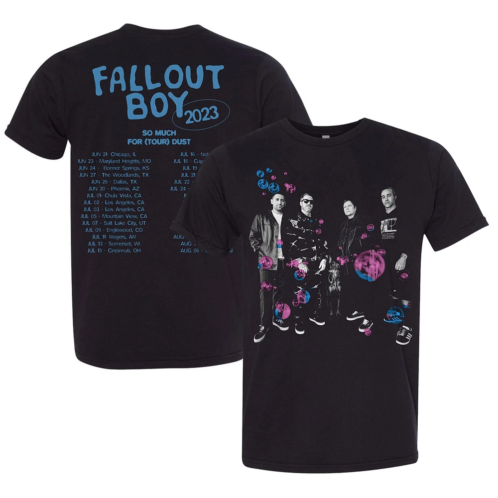 Unisex Black Fall Out Boy Bubbles So Much For Stardust Tour T-Shirt