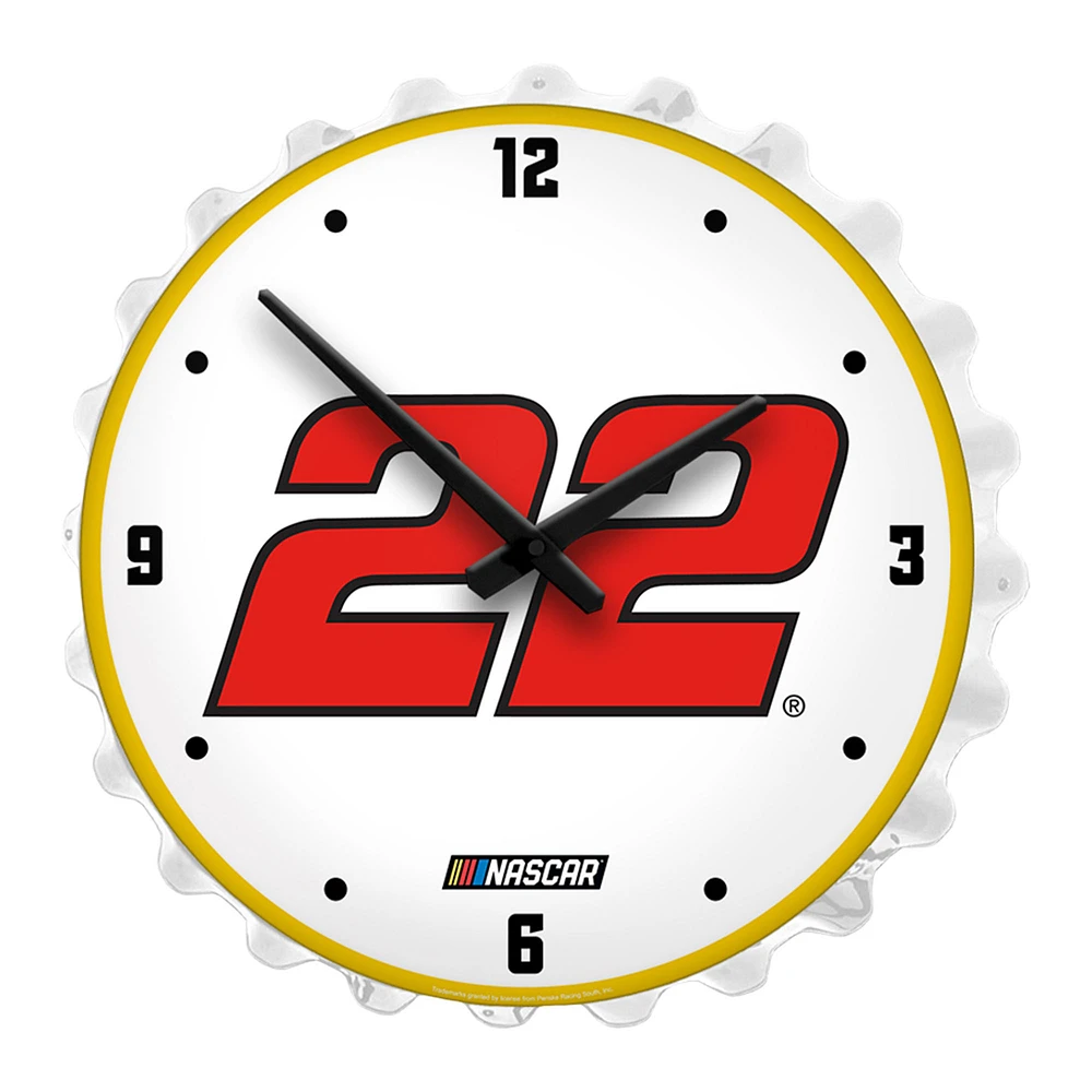 Joey Logano 19" Bottle Cap Lighted Wall Clock