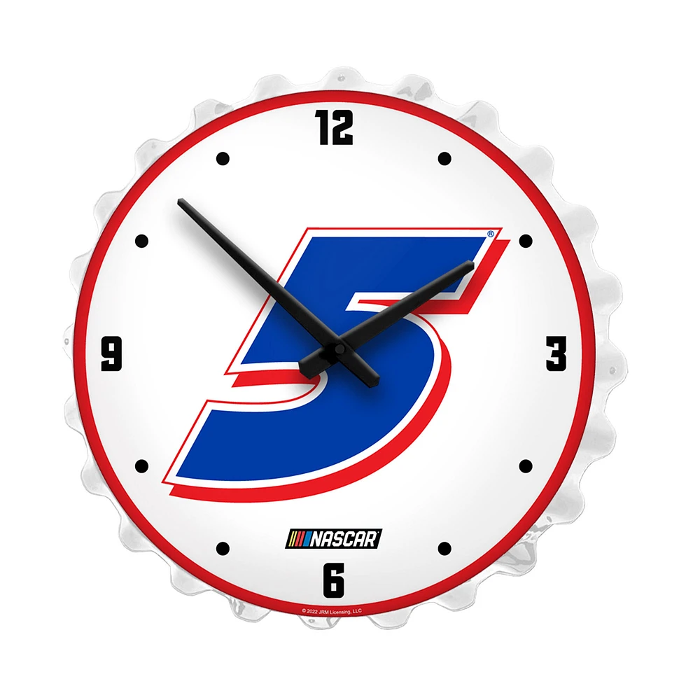 Kyle Larson 19" Bottle Cap Lighted Wall Clock