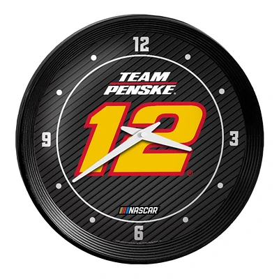Ryan Blaney 15" Ribbed Frame Wall Clock