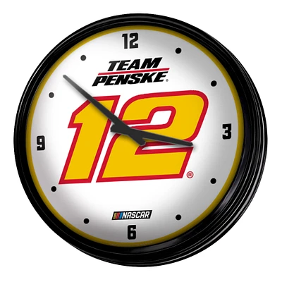 Ryan Blaney 18.5" Retro Lighted Wall Clock