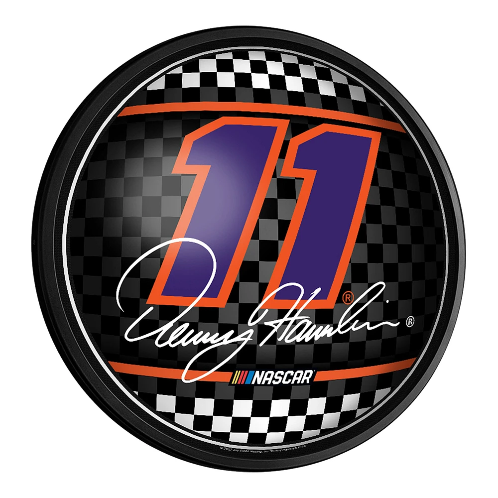 Denny Hamlin 18'' Round Slimline Illuminated Wall Sign