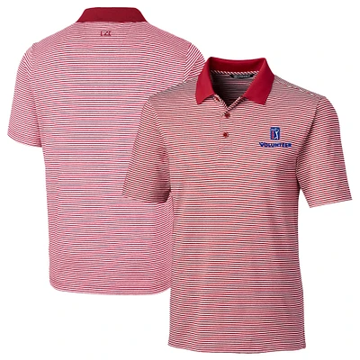 Men's Cutter & Buck PGA TOUR Volunteers Big Tall Forge Tonal Stripe Stretch Polo