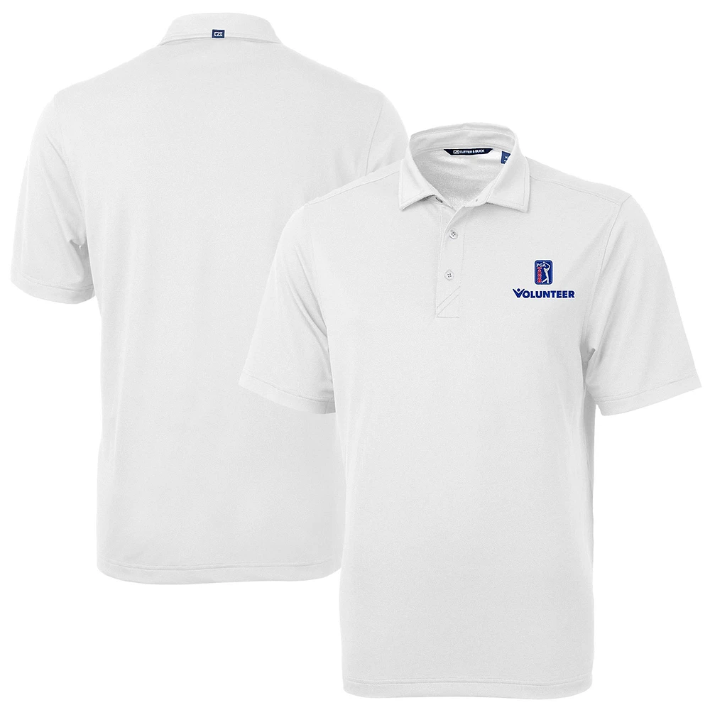 Men's Cutter & Buck PGA TOUR Volunteers Big Tall Virtue Eco Pique Recycled Polo