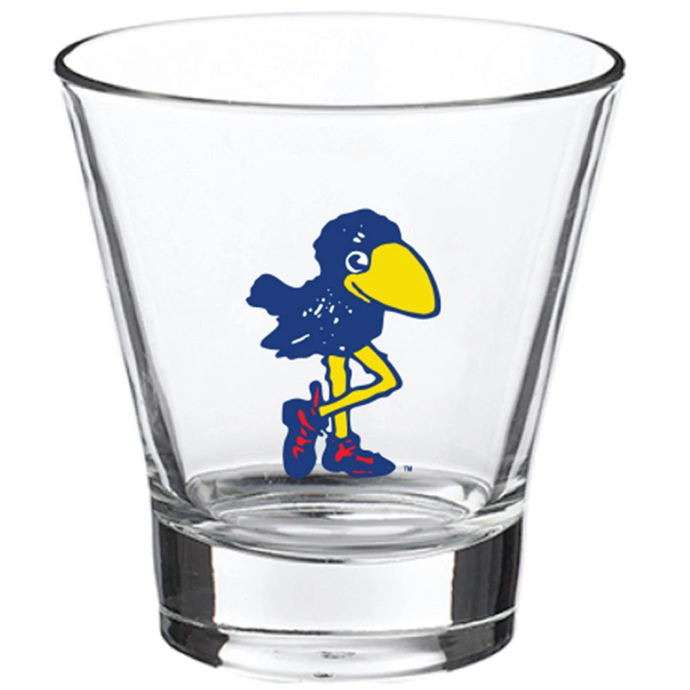 Kansas Jayhawks 12oz. Slant Vault Rock Glass