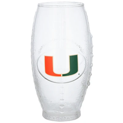 Miami Hurricanes 23oz. Football Glass