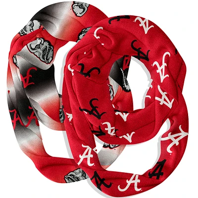 Vive La Fete Alabama Crimson Tide Two-Piece Infinity Scarves Set