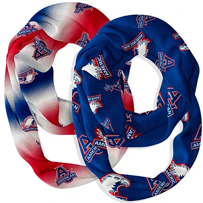 Vive La Fete American University Eagles Two-Piece Infinity Scarves Set