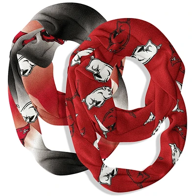 Vive La Fete Arkansas Razorbacks Two-Piece Infinity Scarves Set