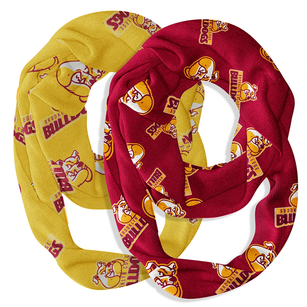 Vive La Fete Brooklyn College Bulldogs Two-Piece Infinity Scarves Set