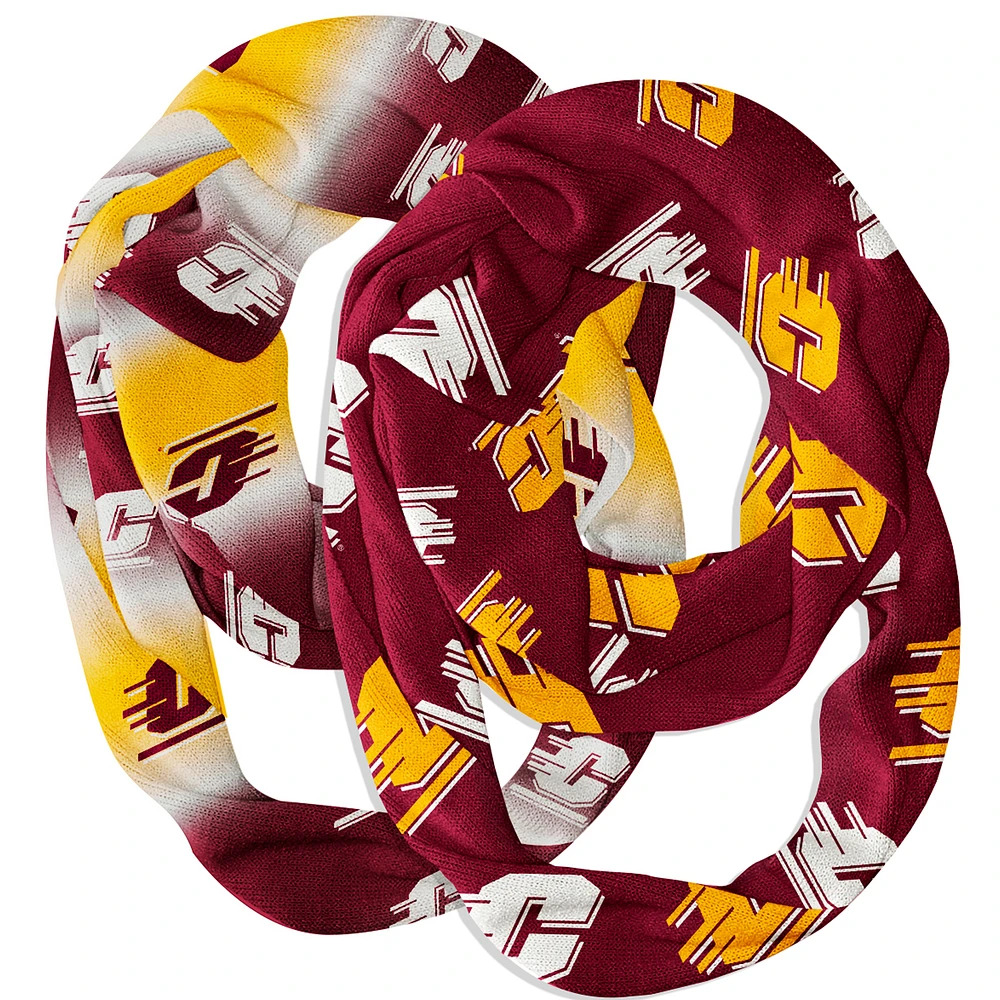 Vive La Fete Central Michigan Chippewas Two-Piece Infinity Scarves Set