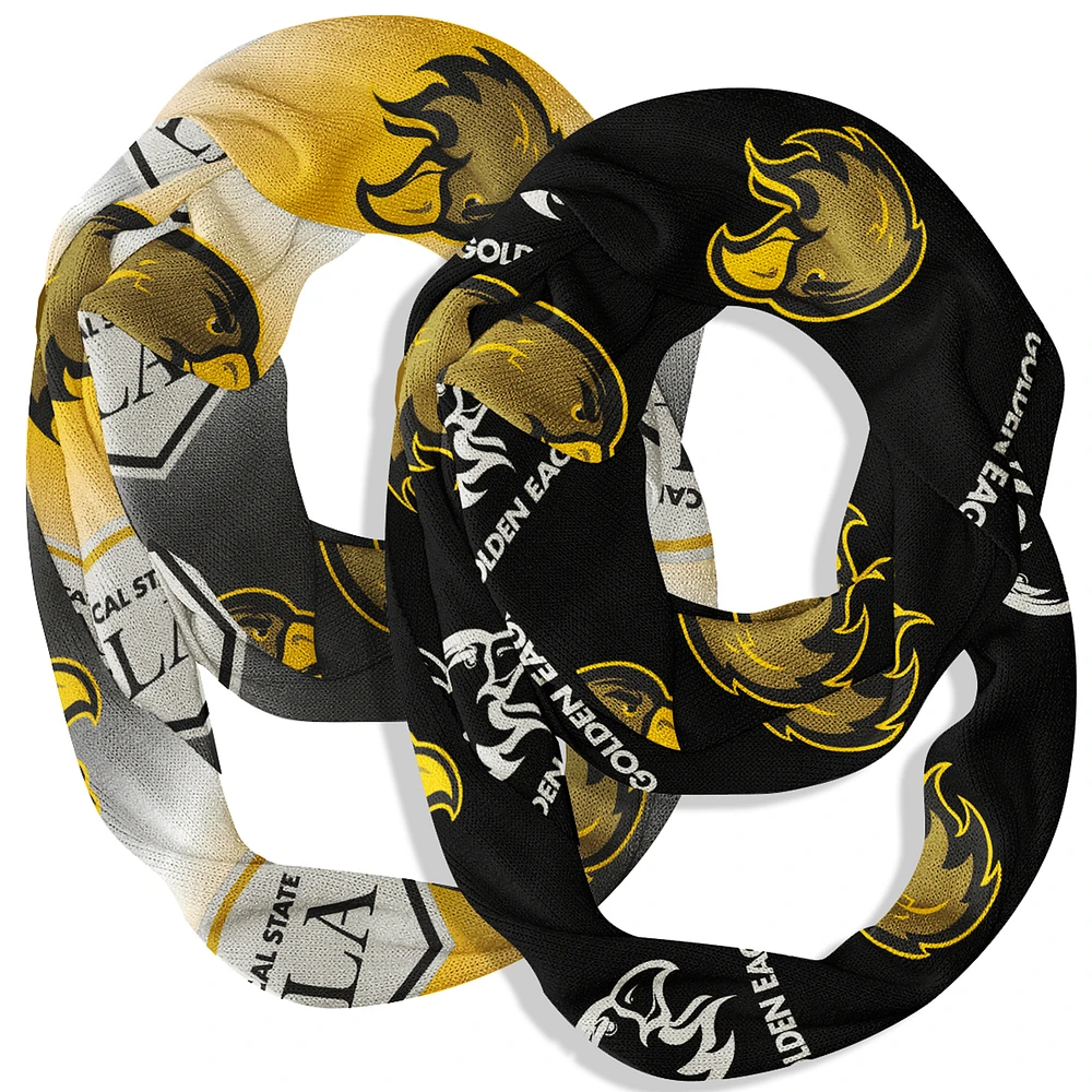 Vive La Fete Cal State L.A. Golden Eagles Two-Piece Infinity Scarves Set