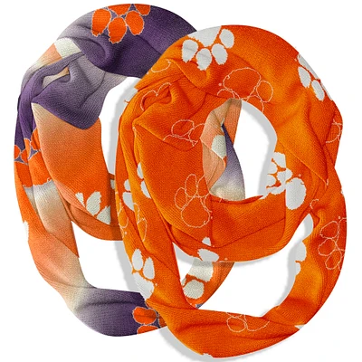 Vive La Fete Clemson Tigers Two-Piece Infinity Scarves Set
