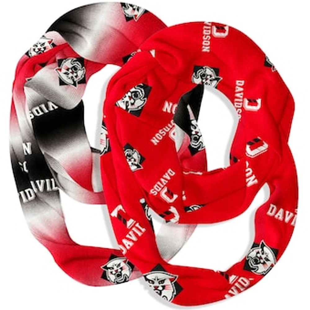 Vive La Fete Davidson Wildcats Two-Piece Infinity Scarves Set