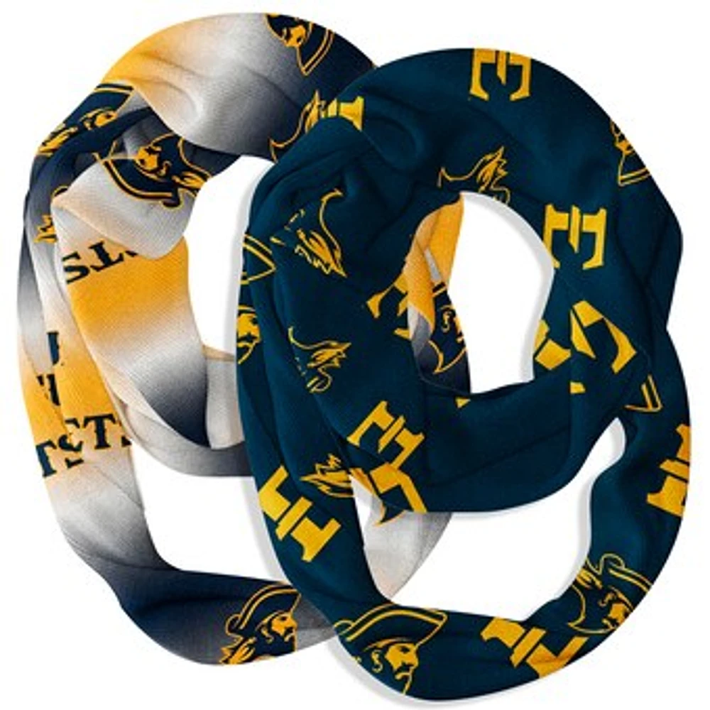 Vive La Fete Eastern Tennessee State Buccaneers Two-Piece Infinity Scarves Set