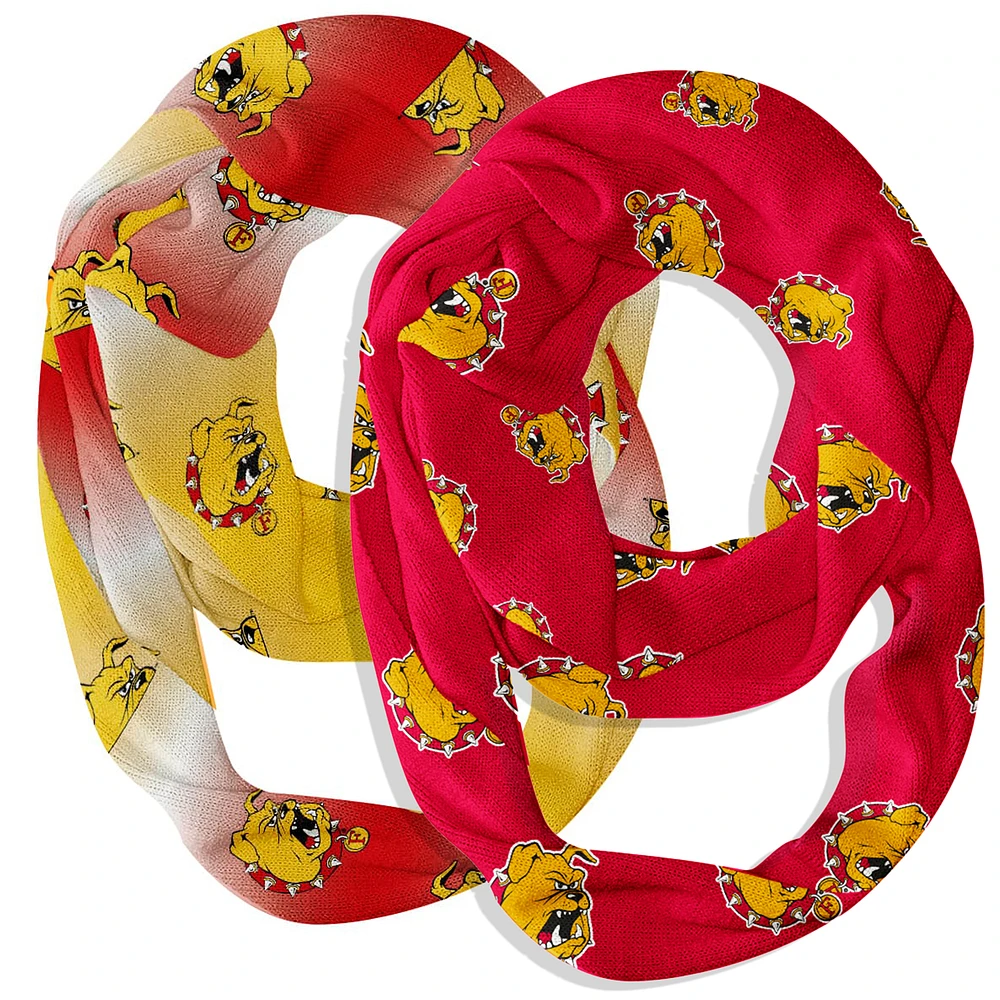 Vive La Fete Ferris State Bulldogs Two-Piece Infinity Scarves Set