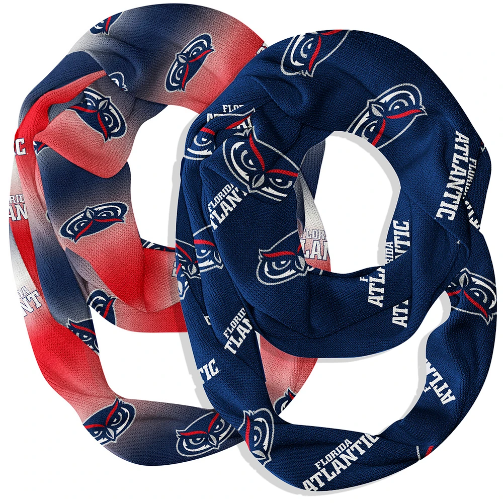 Vive La Fete Florida Atlantic Owls Two-Piece Infinity Scarves Set