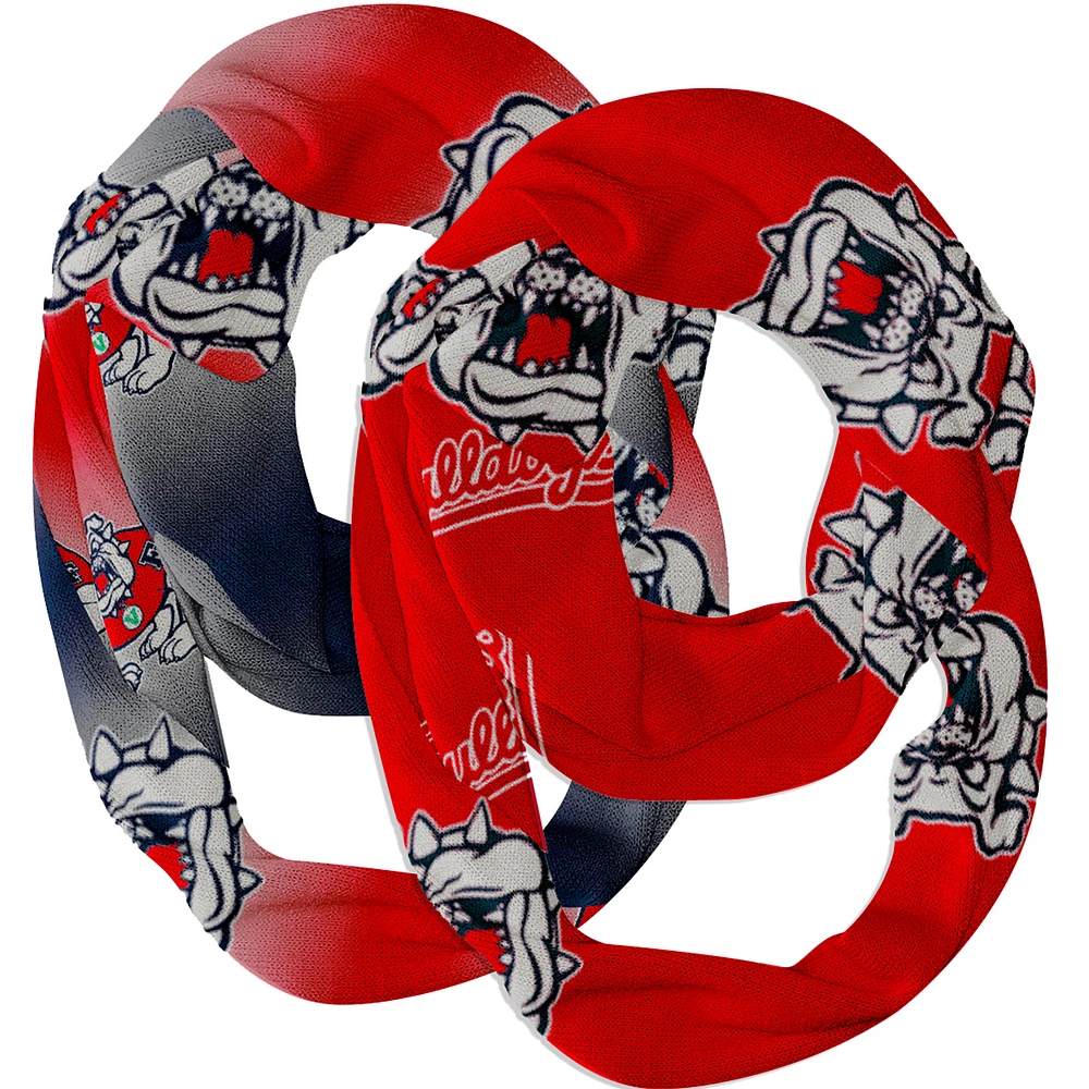 Vive La Fete Fresno State Bulldogs Two-Piece Infinity Scarves Set