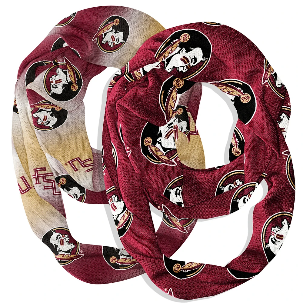 Vive La Fete Florida State Seminoles Two-Piece Infinity Scarves Set